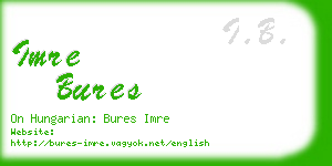 imre bures business card